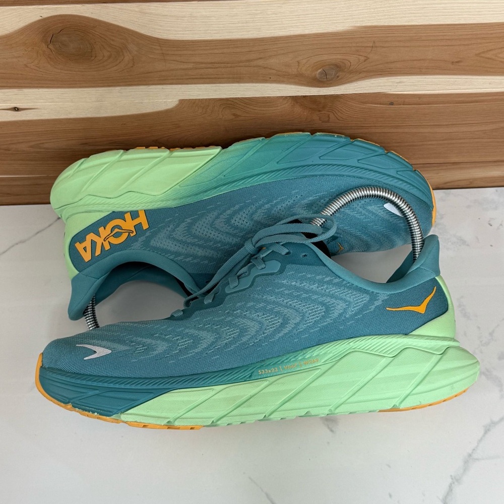 Hoka One One Arahi 6 Men's Running Shoes Walking Gym Size 9.5D Ocean Mist Lime - Picture 9 of 13